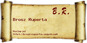 Brosz Ruperta névjegykártya